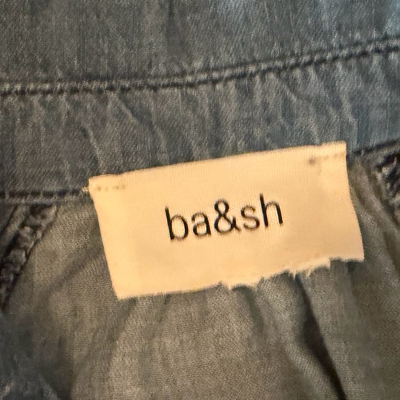 ba&sh Denim Chambray Balloon Sleeve Ary Paris Lady Shirt, Size 4 - Picture 11 of 14